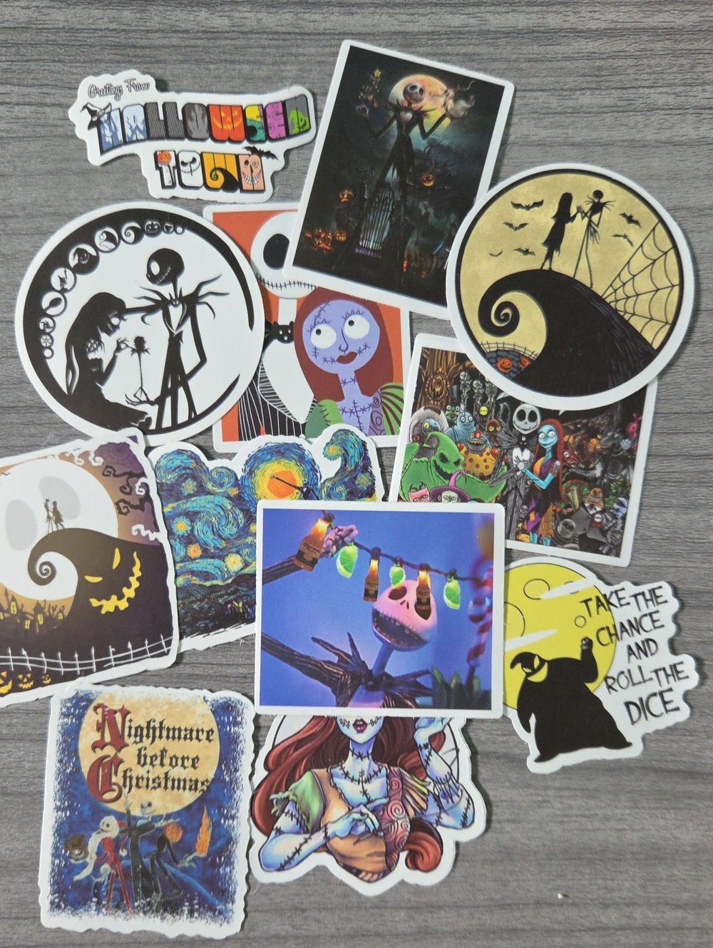 Nightmare Before Christmas Stickers Jack Sally Oogie Boogie Halloween Lot Of 12